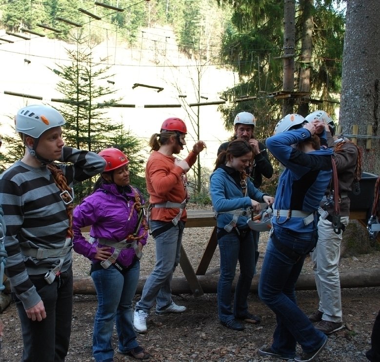 Tree climbing during an IMPRS retreat